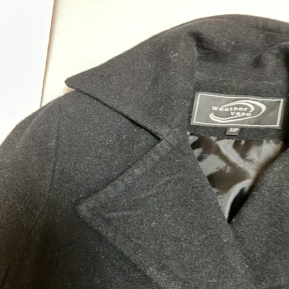 Weather Vane Black Pea Coat size small - Picture 5 of 5